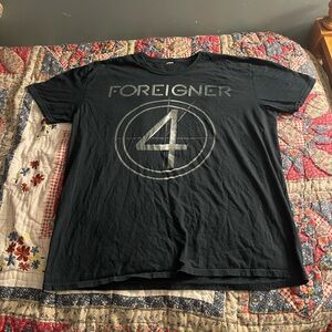 Foreigner 4 Tour 2015 Black Graphic T-Shirt size M